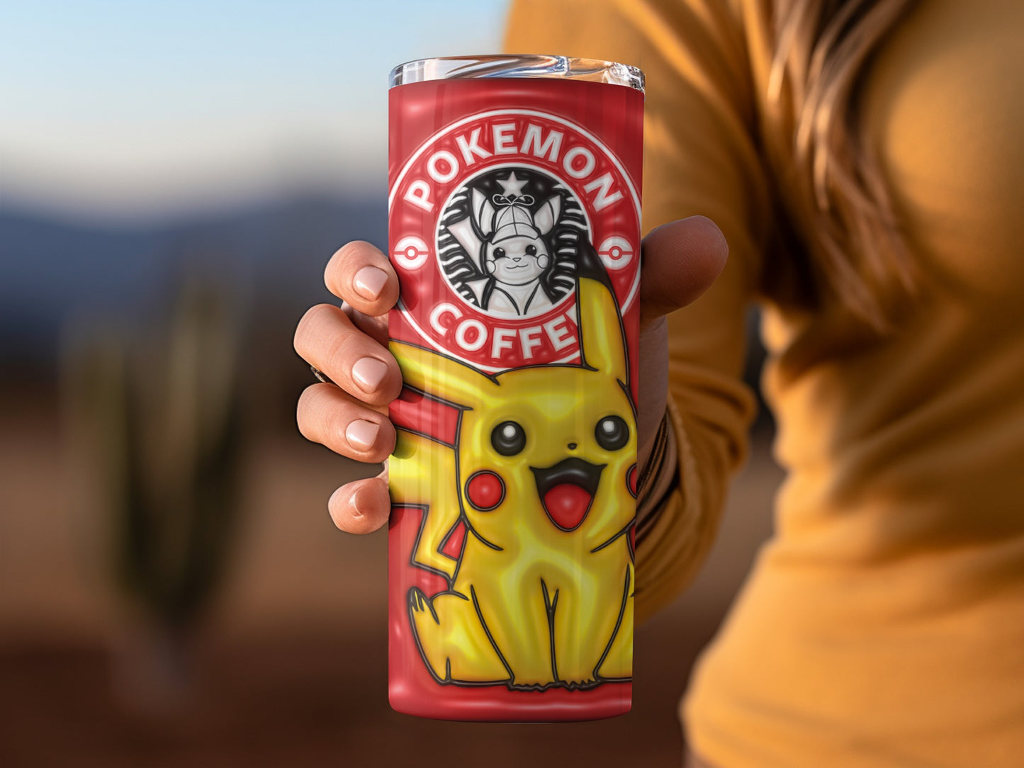 Pikachu Pokemon Coffee Themed Travel Mug product