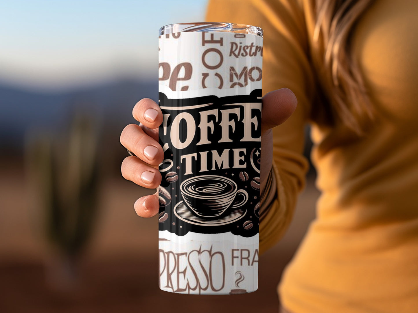 Coffee Time Handmade Coffee Tumbler for Coffee Lovers
