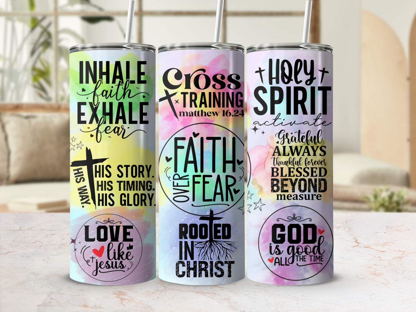 Inhale Faith Exhale Fear Faith Over Fear Holy Spirit Tumbler