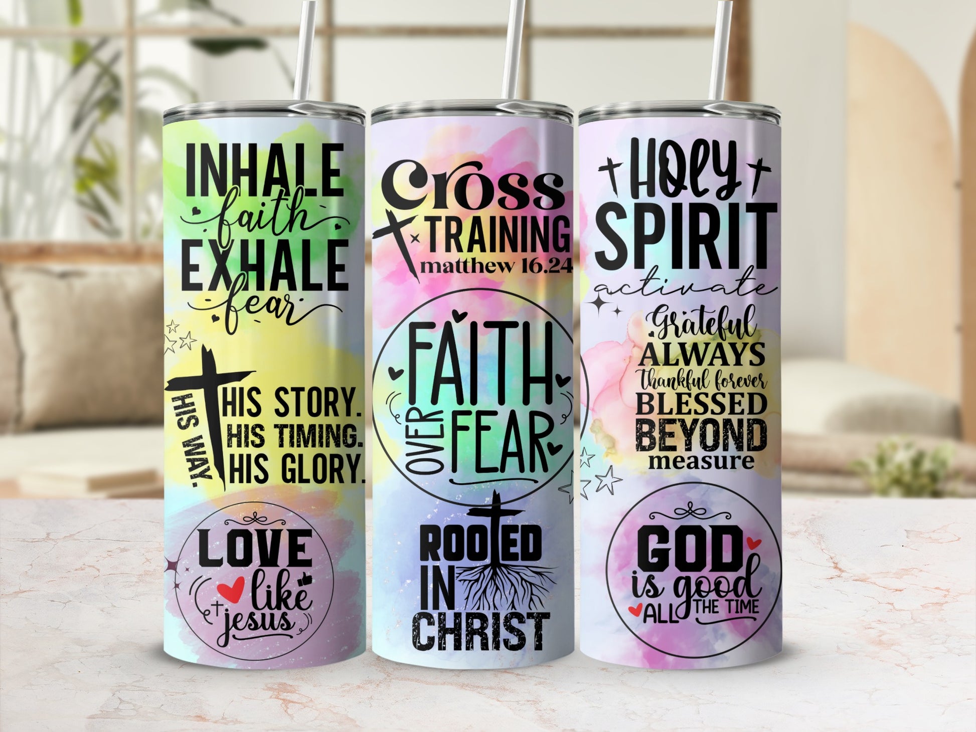 Inhale Faith Exhale Fear Faith Over Fear Holy Spirit Tumbler