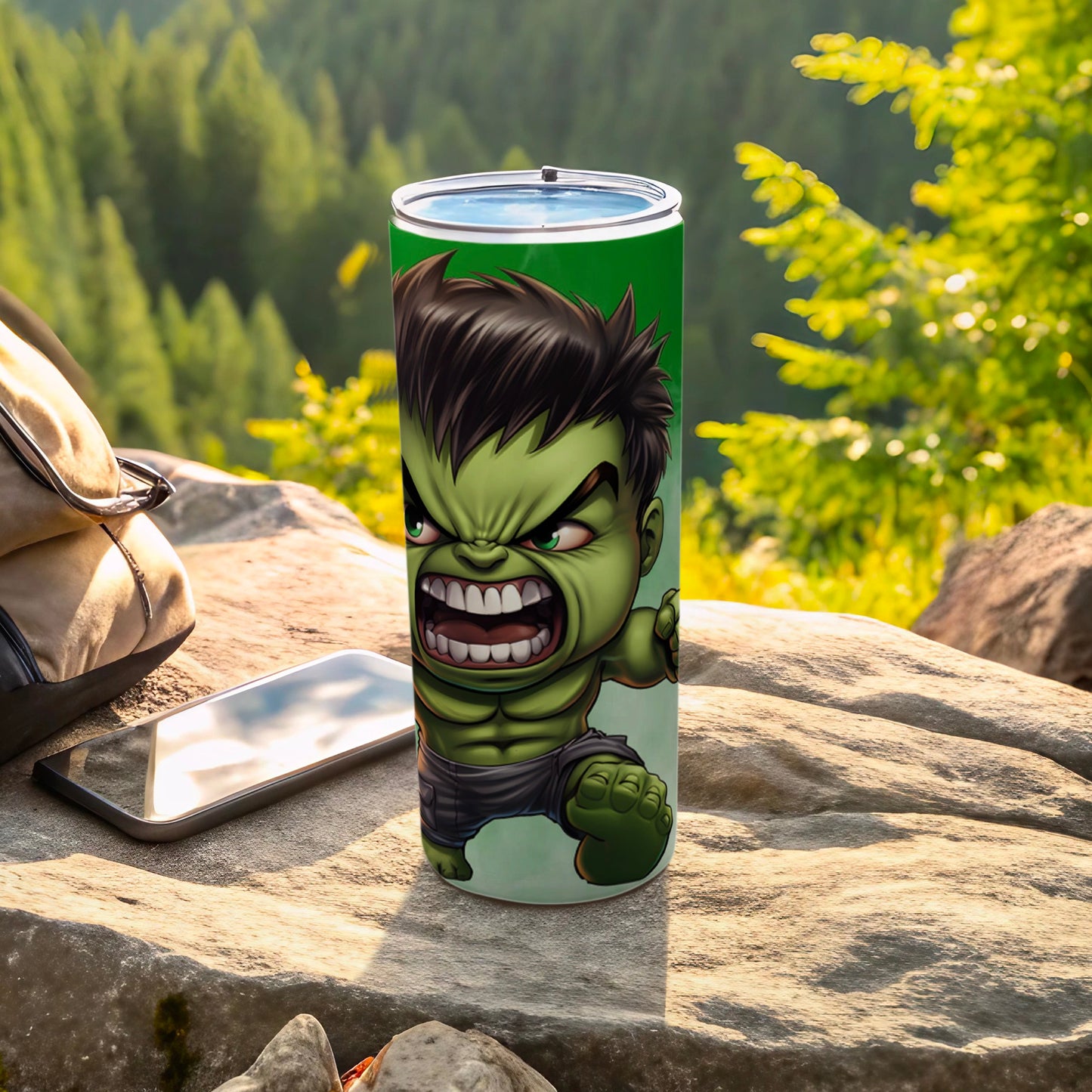 Hulk Inspired Green Travel Mug With Lid Travel Tumbler