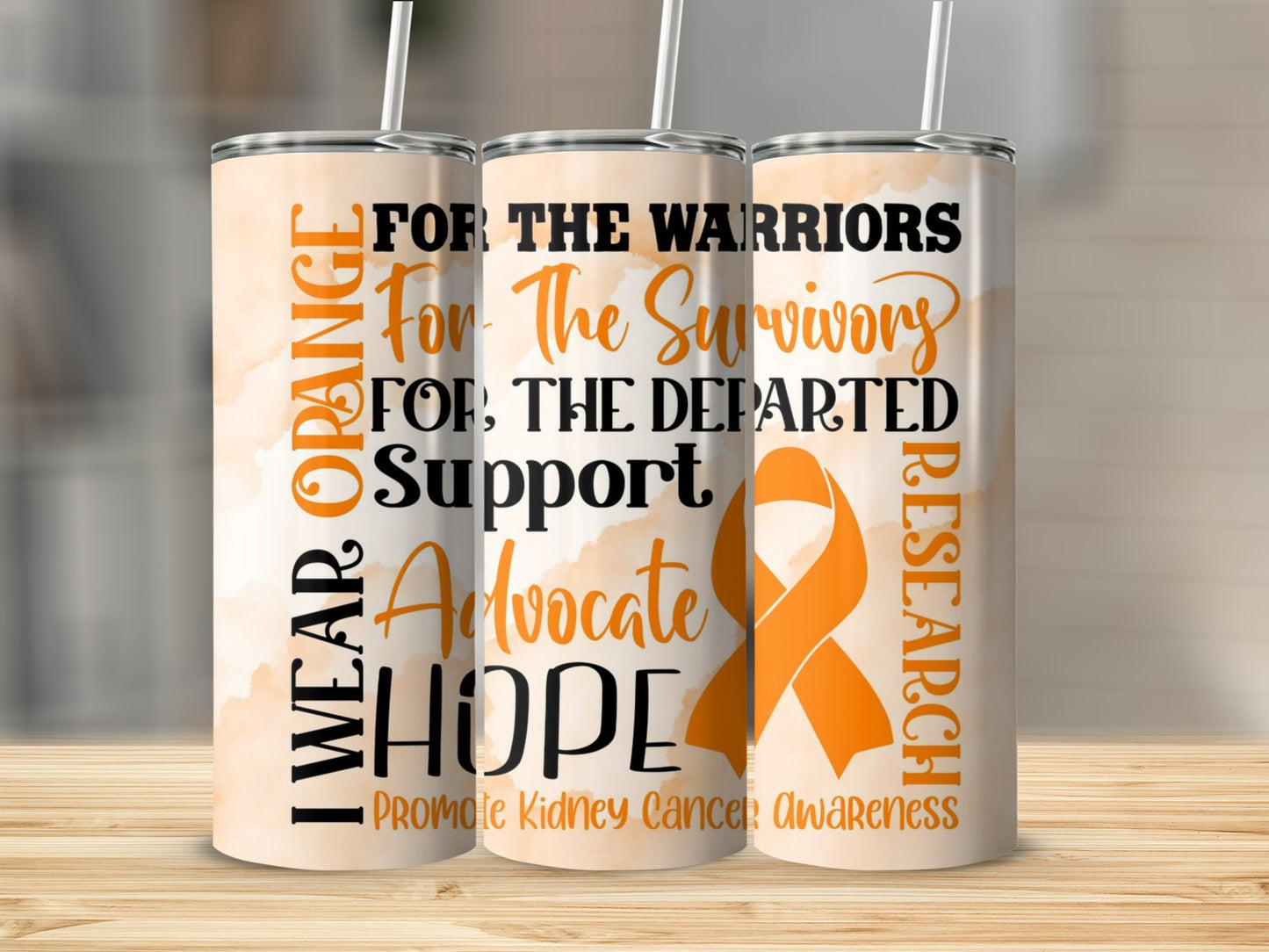 Kidney Cancer Awareness Inspirational Tumbler