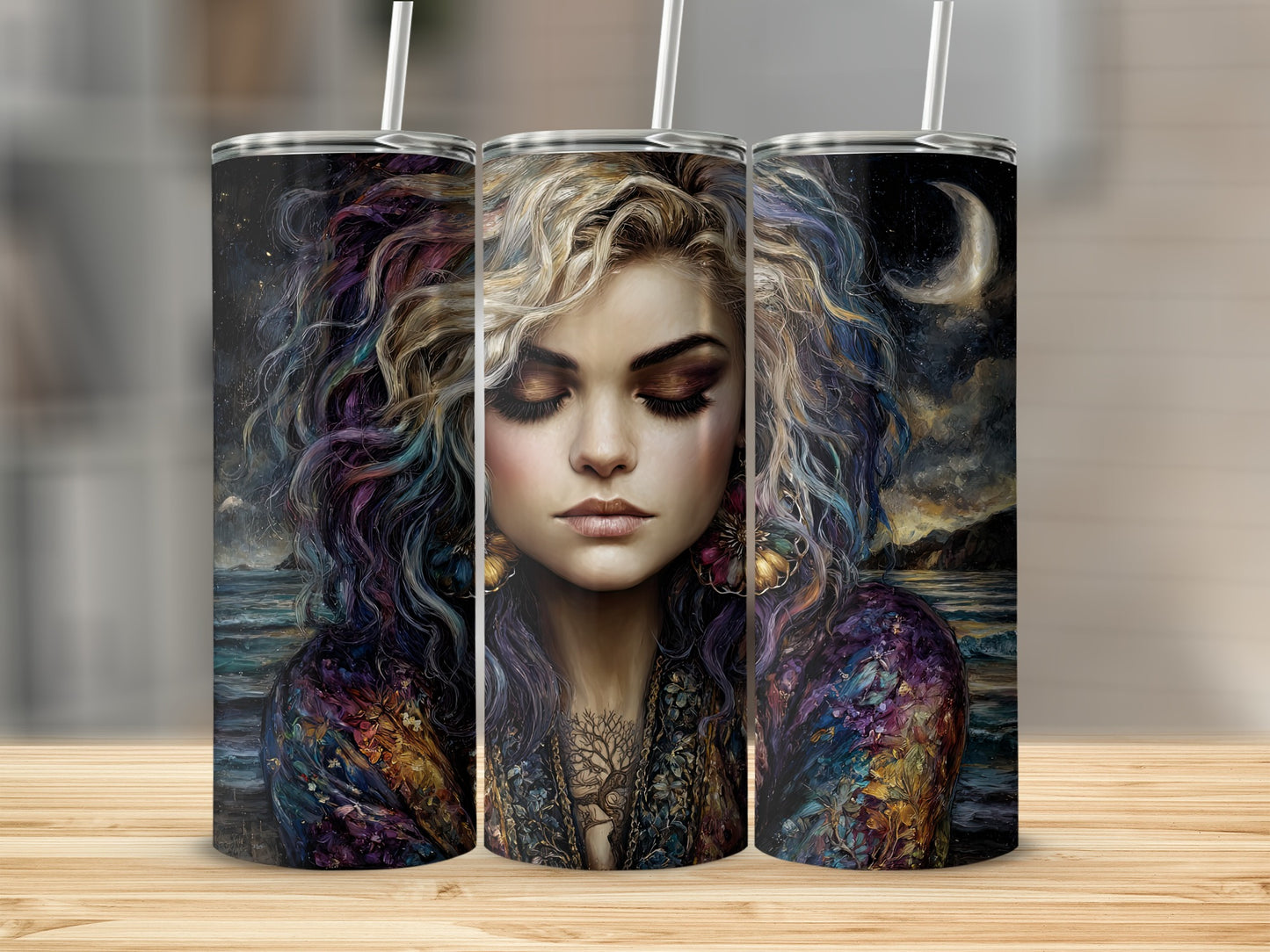 Mystical Woman Artistic Design Insulated Tumbler