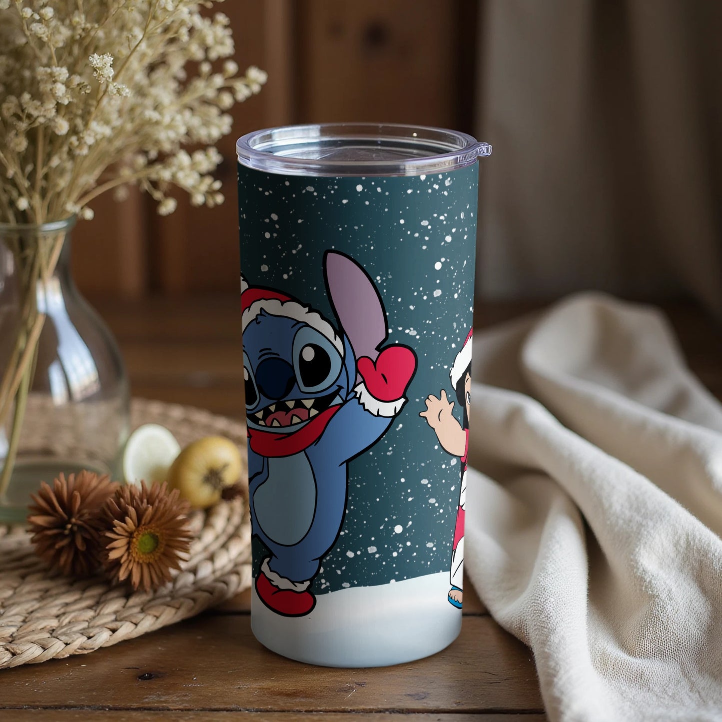 Festive Stitch Tumbler for Coffee and Holiday Cheer
