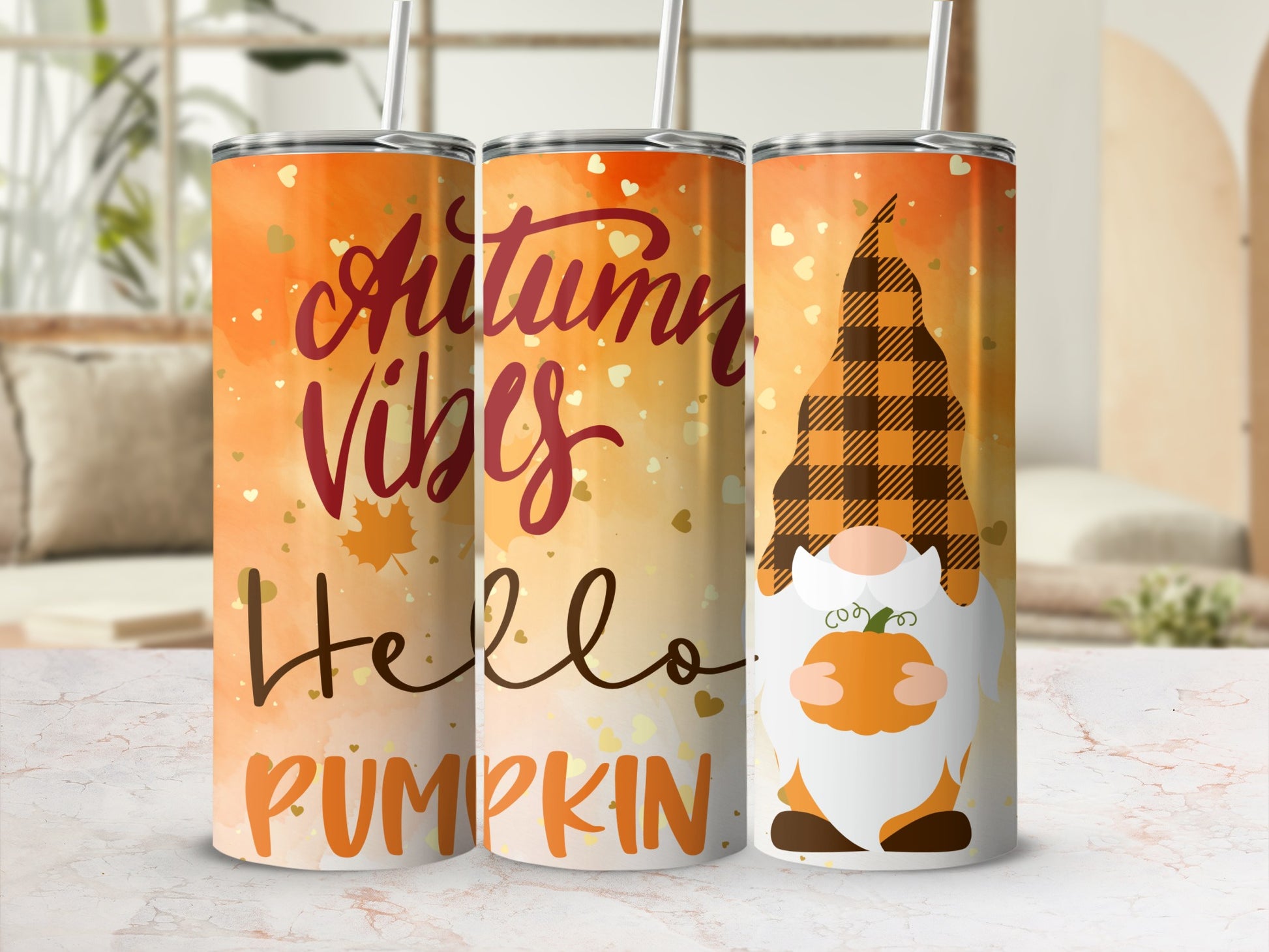 Autumn Vibes Hello Pumpkin Tumbler Cup product