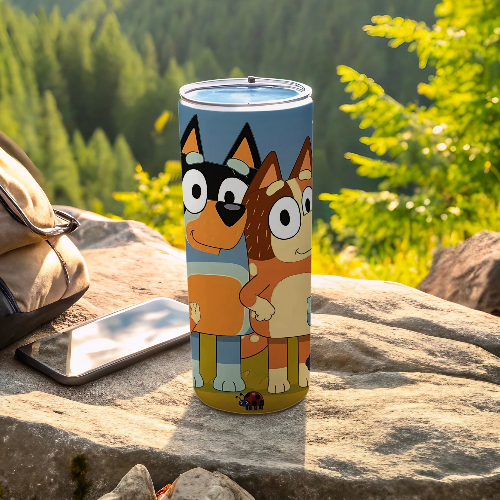Adorable Cartoon Characters Themed Travel Tumbler