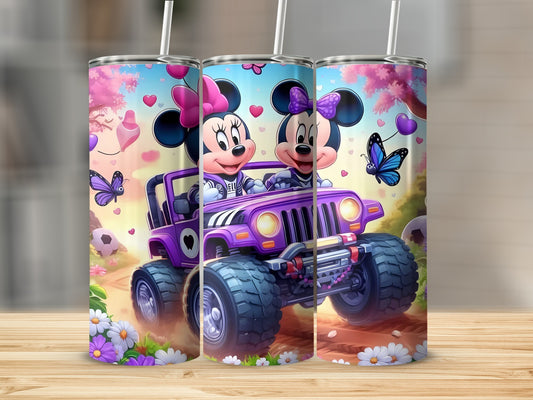 Minnie Mouse and Jeep Adventure Stainless Steel Tumbler