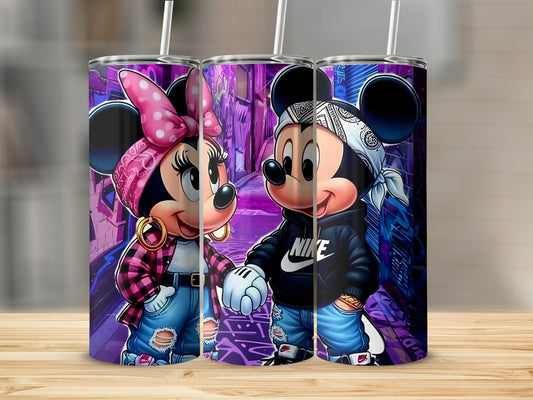 Cartoon Characters in Urban Style Design Tumbler