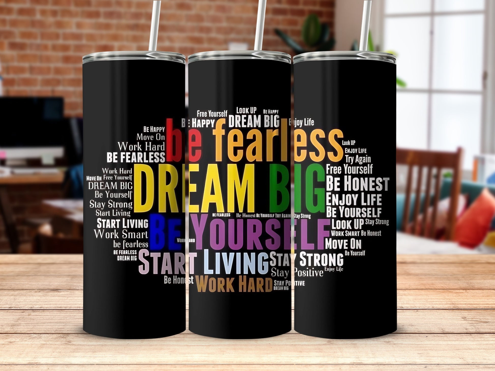Inspirational Dream Big Be Fearless Motivational Cup