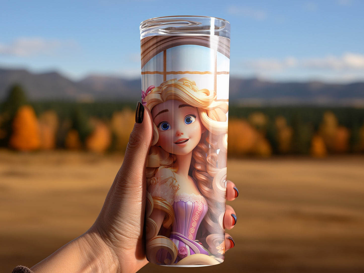 Stunning Princess Theme With Scenic Background Tumbler