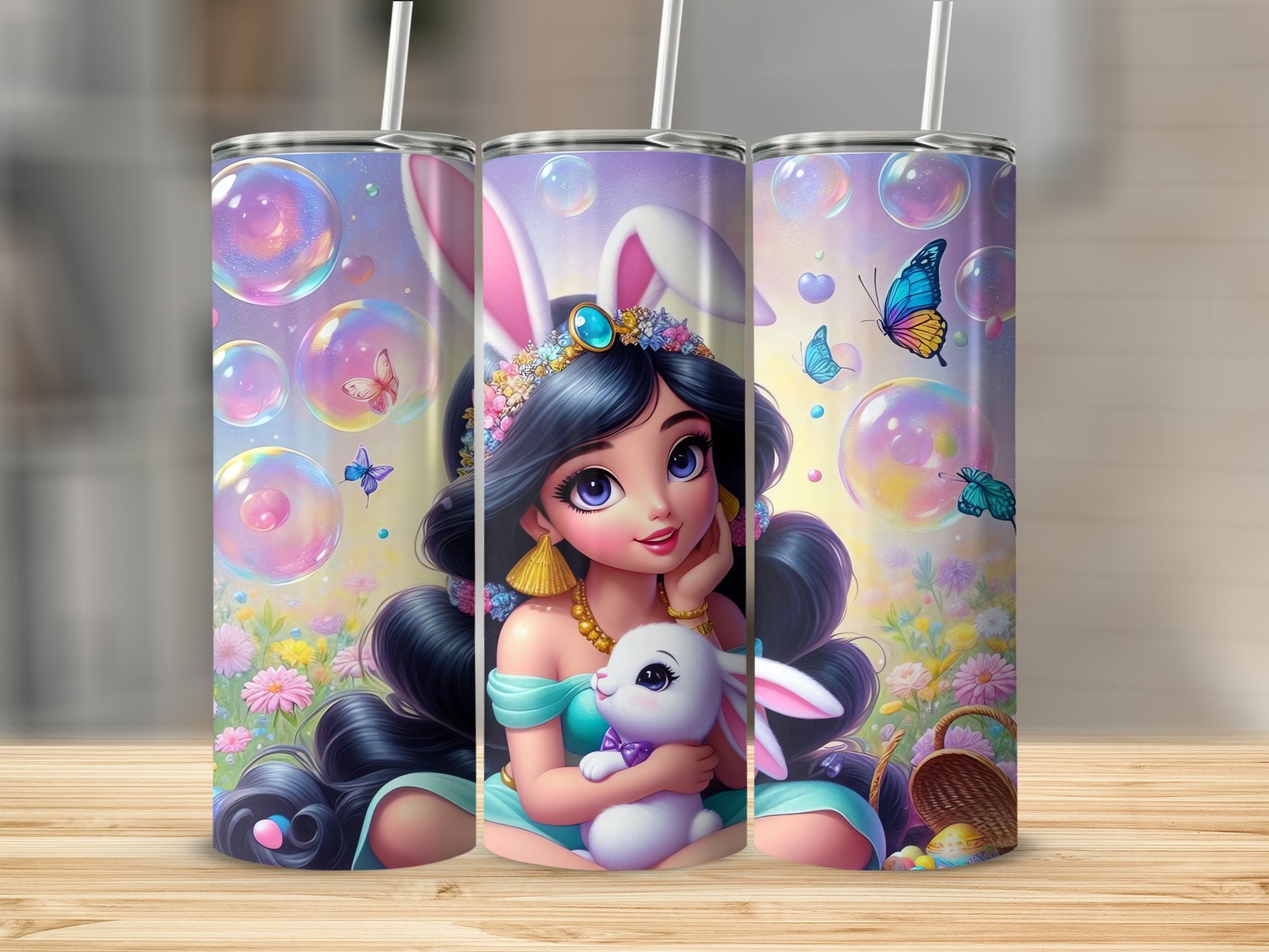 Princess Bunny Ears Rabbit Bubbles Flowers product type