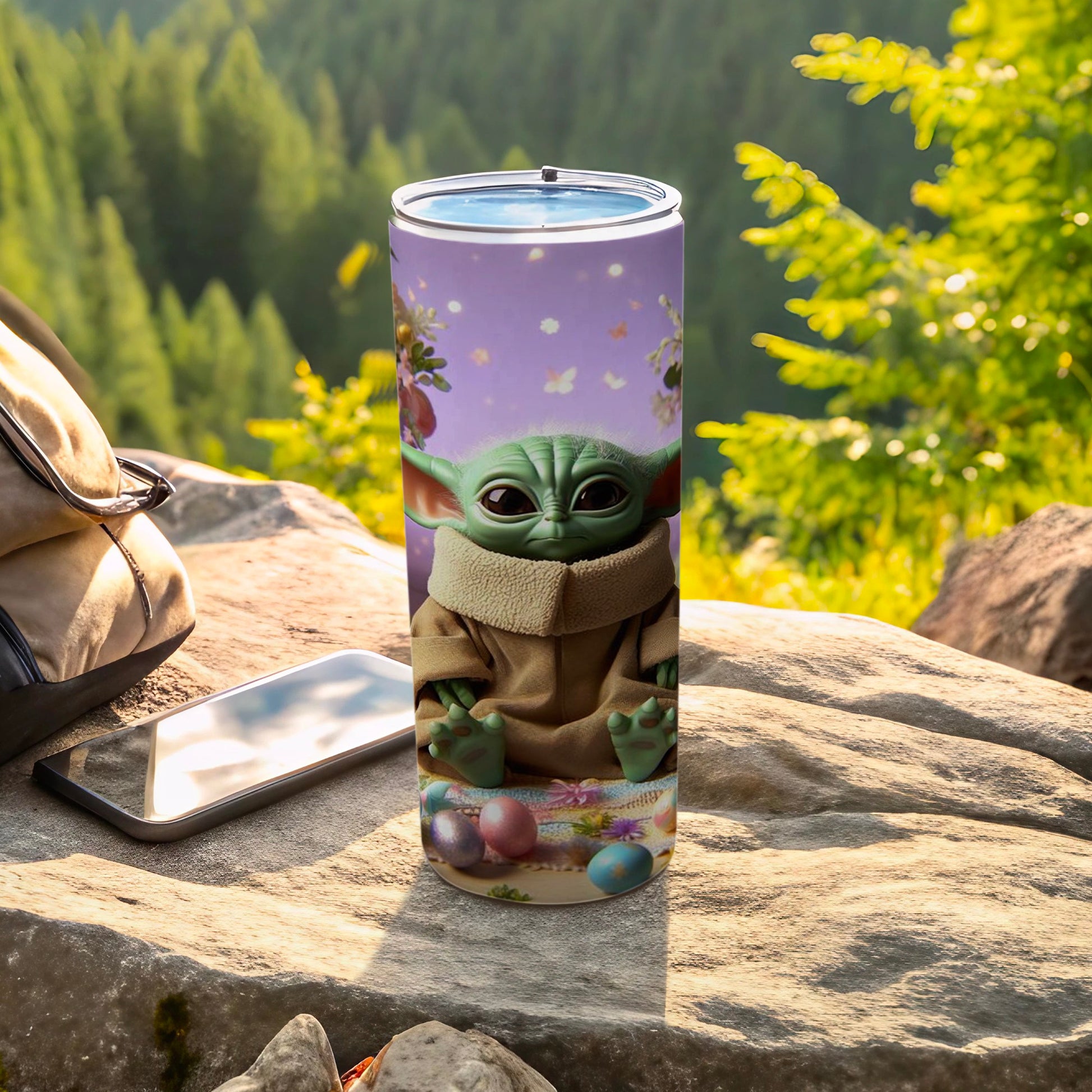 Adorable Child Character with Eggs Scene Tumbler