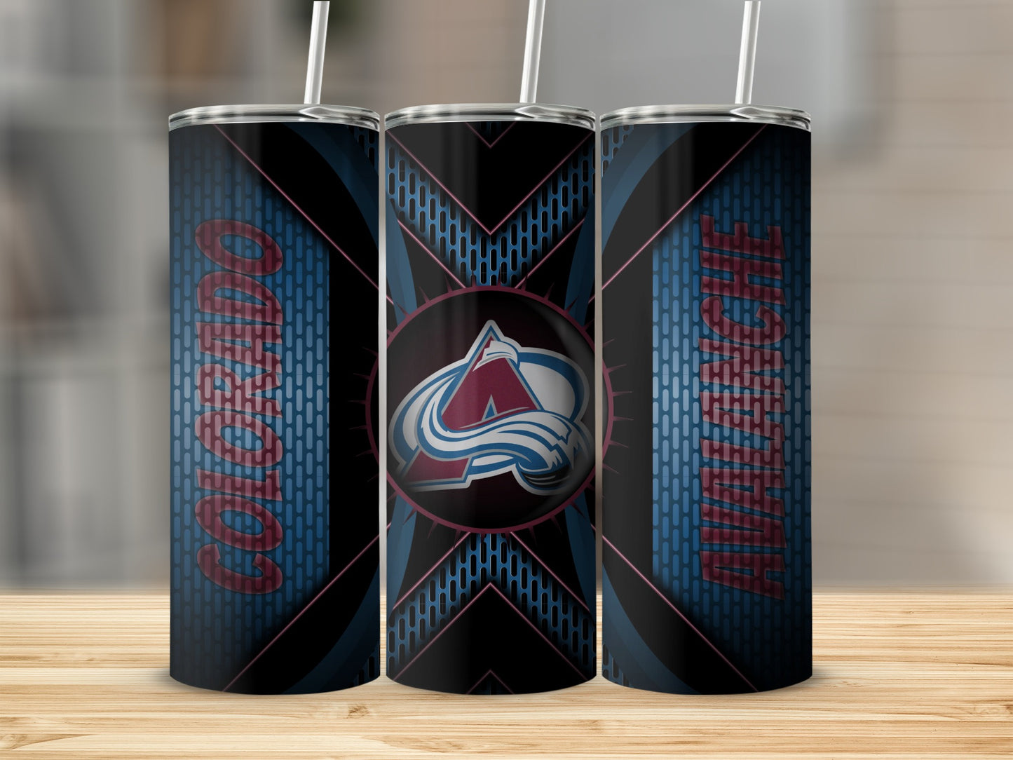 Colorado Avalanche Hockey Team Graphic Design Tumblers