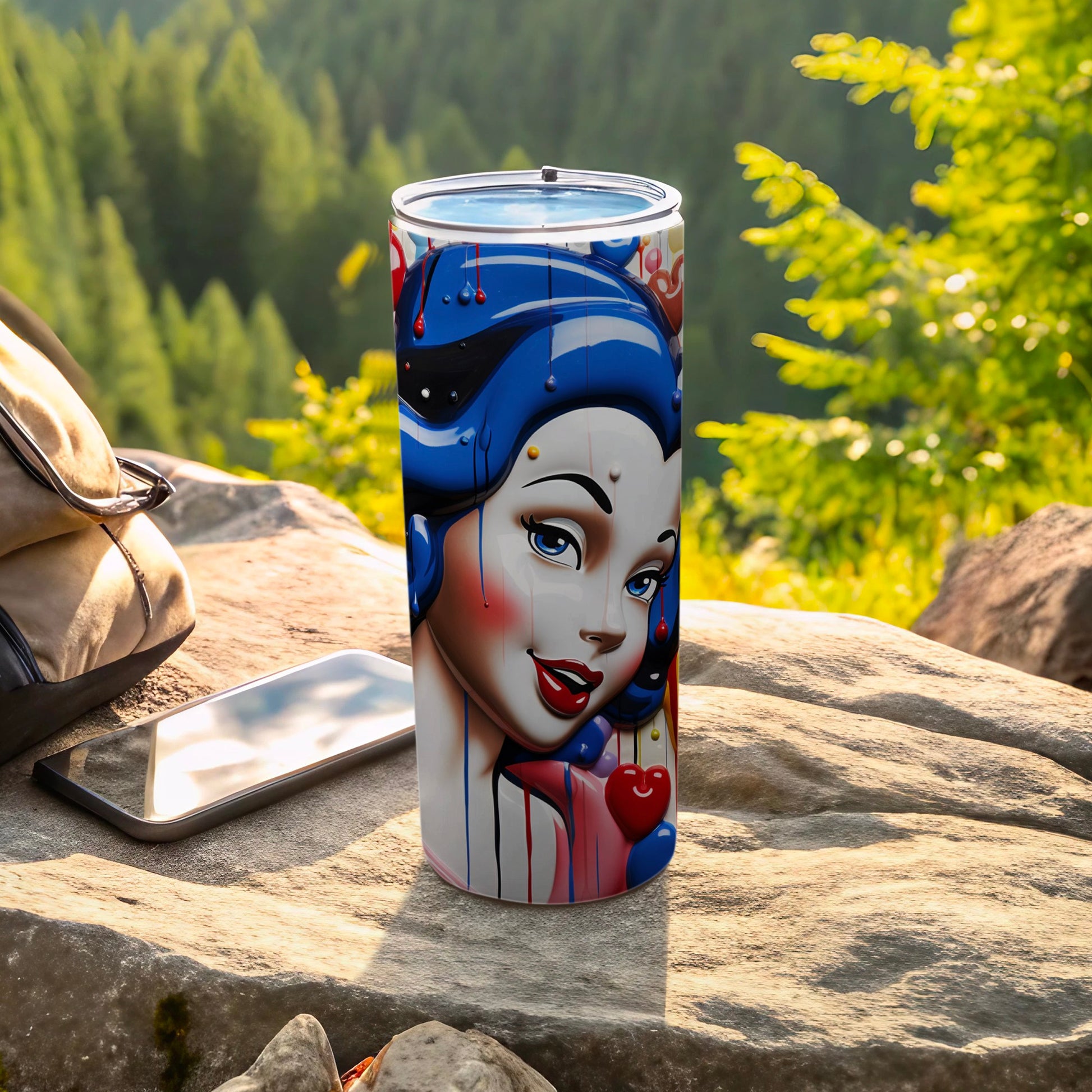 Colorful Artistic Female Face Insulated Tumbler Product