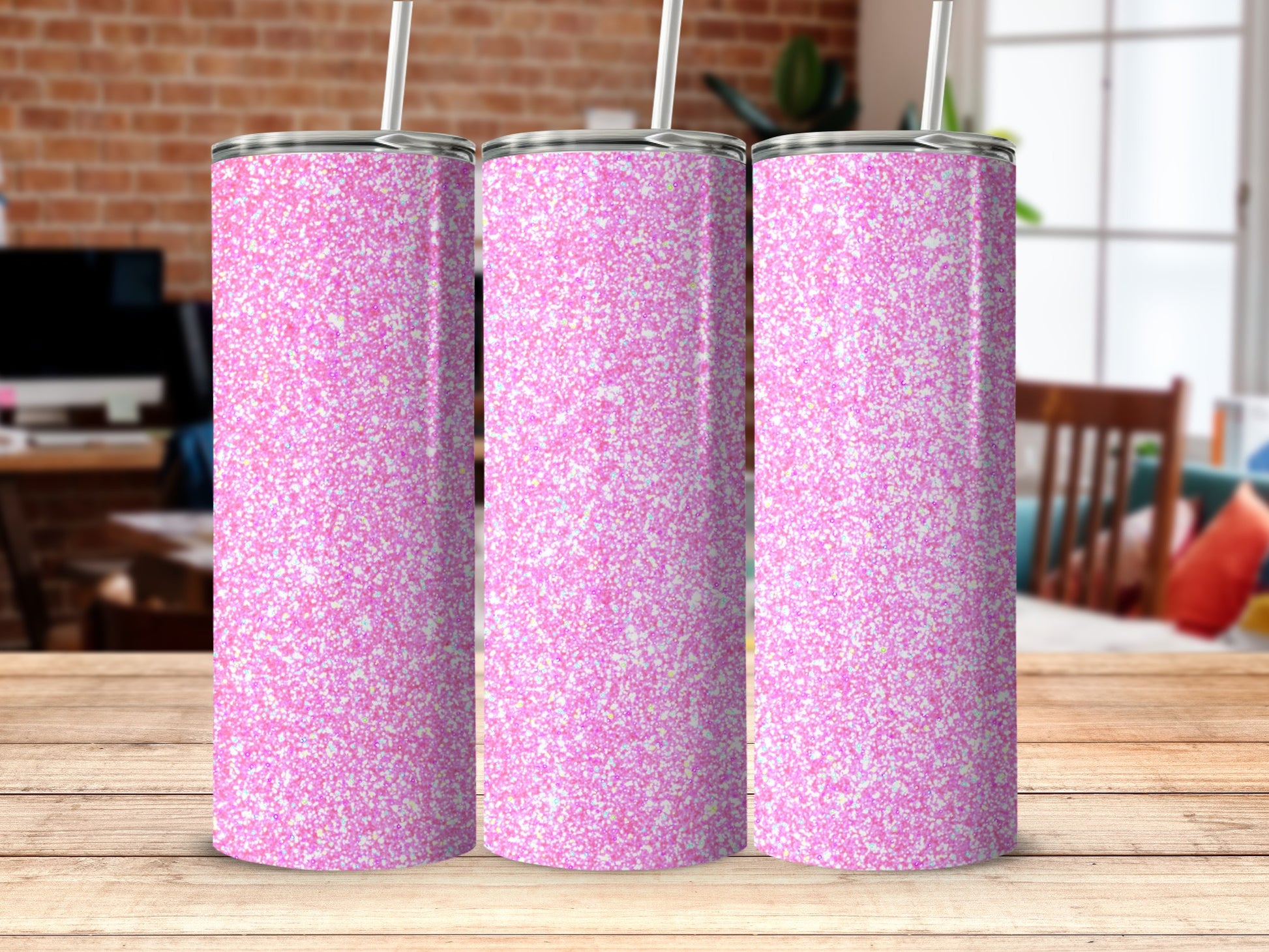 Sparkling Pink Glitter Tumbler for Everyday Use