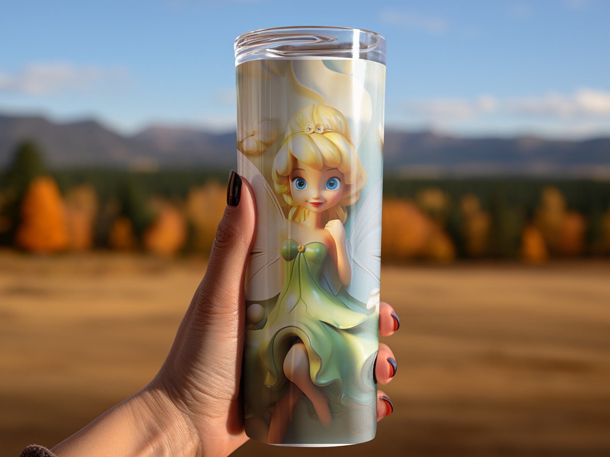 Enchanting Fairy Illustration on Travel Tumbler