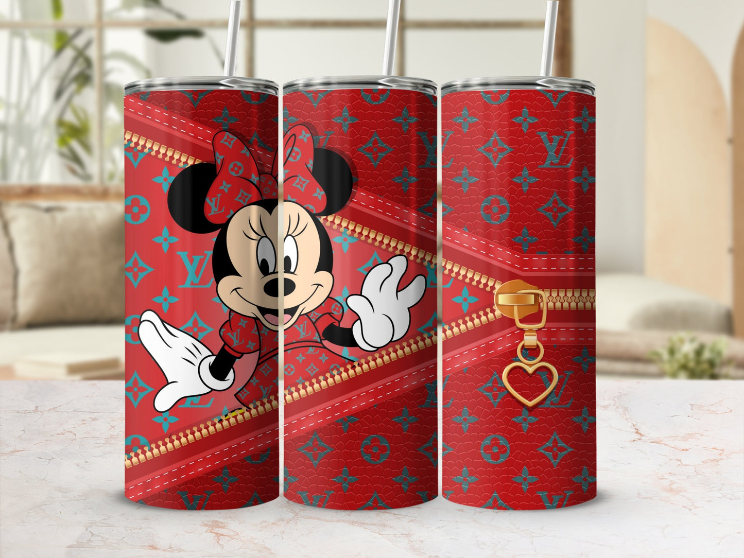 Minnie Mouse Designer Inspired Red Tumbler Cup