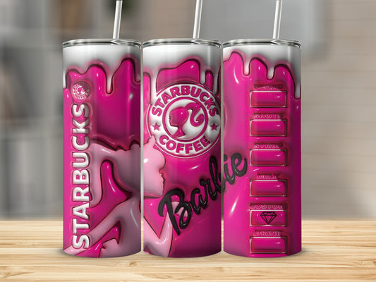 Starbucks Barbie Logo Decaf Shots Syrup Milk Drink Tumblers