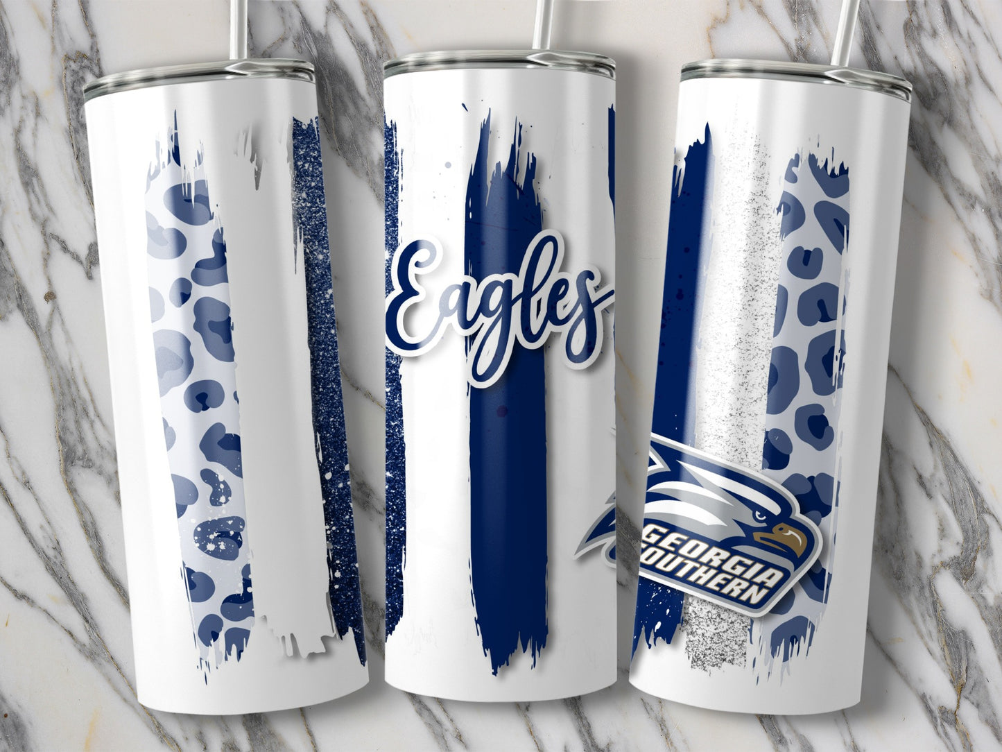 Eagles Georgia Southern University Brush Strokes Tumblers