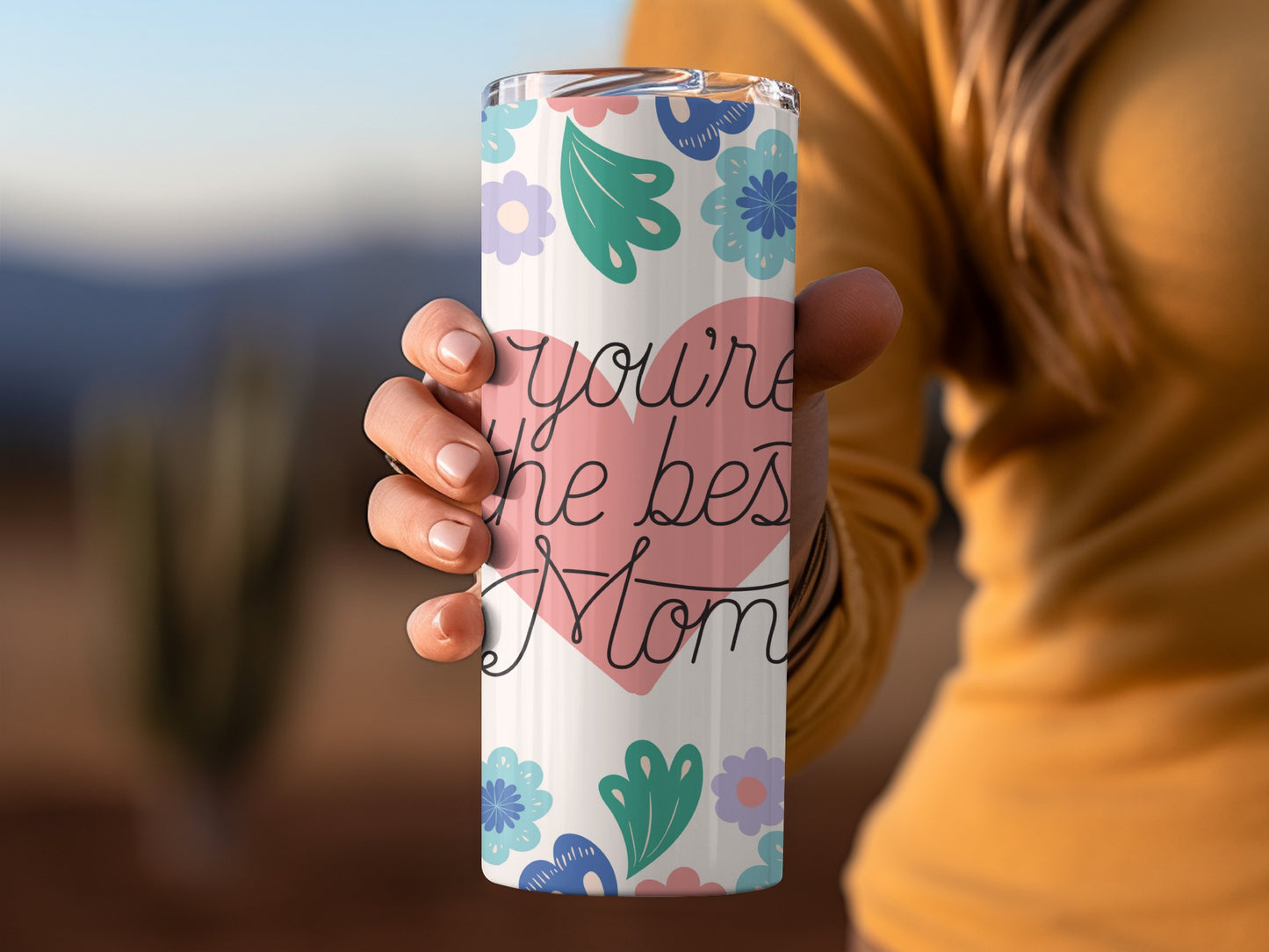You're The Best Mom Floral Design Tumbler
