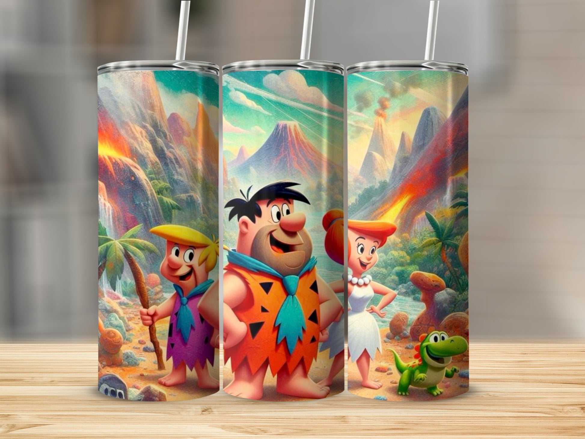 Colorful Cartoon Themed Tumblers with Straws product