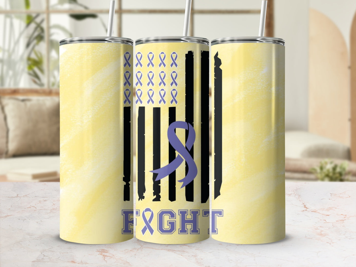 Awareness Ribbon Fight Design Tumbler for Hope