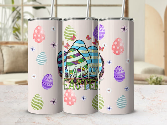 Happy Easter Eggs Butterflies Flowers Tumbler product type