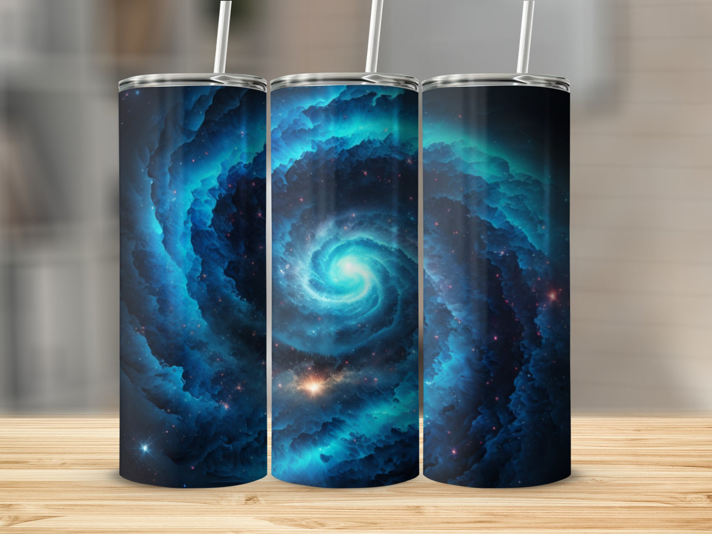 Mesmerizing Galaxy Spiral Design Tumbler Cup