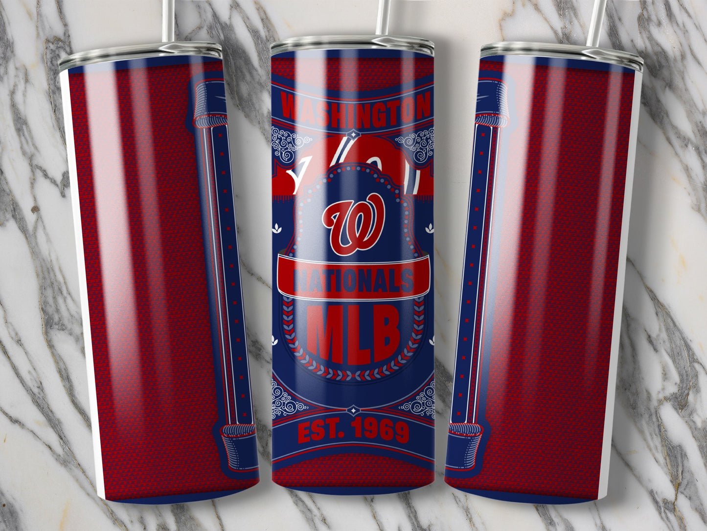 Washington Nationals MLB Est. 1969 Team Design Tumbler
