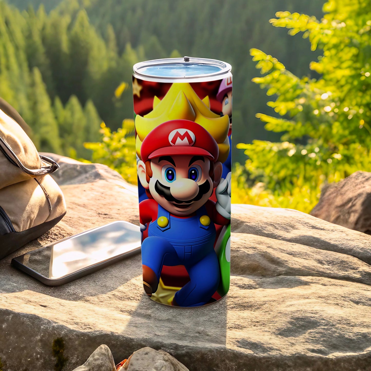Bright Mario Travel Size Insulated Tumbler Cup