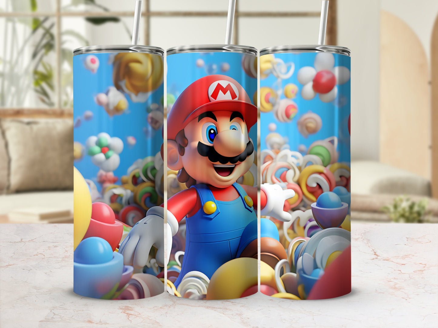 Colorful Character Design Insulated Tumbler Flask