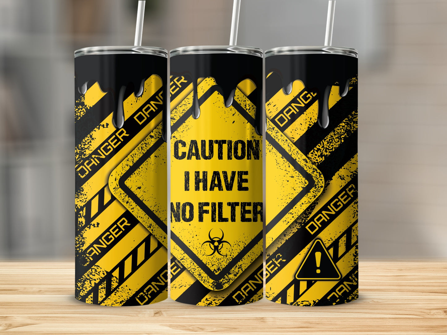Biohazard Caution I Have No Filter Grunge Design Tumbler product type