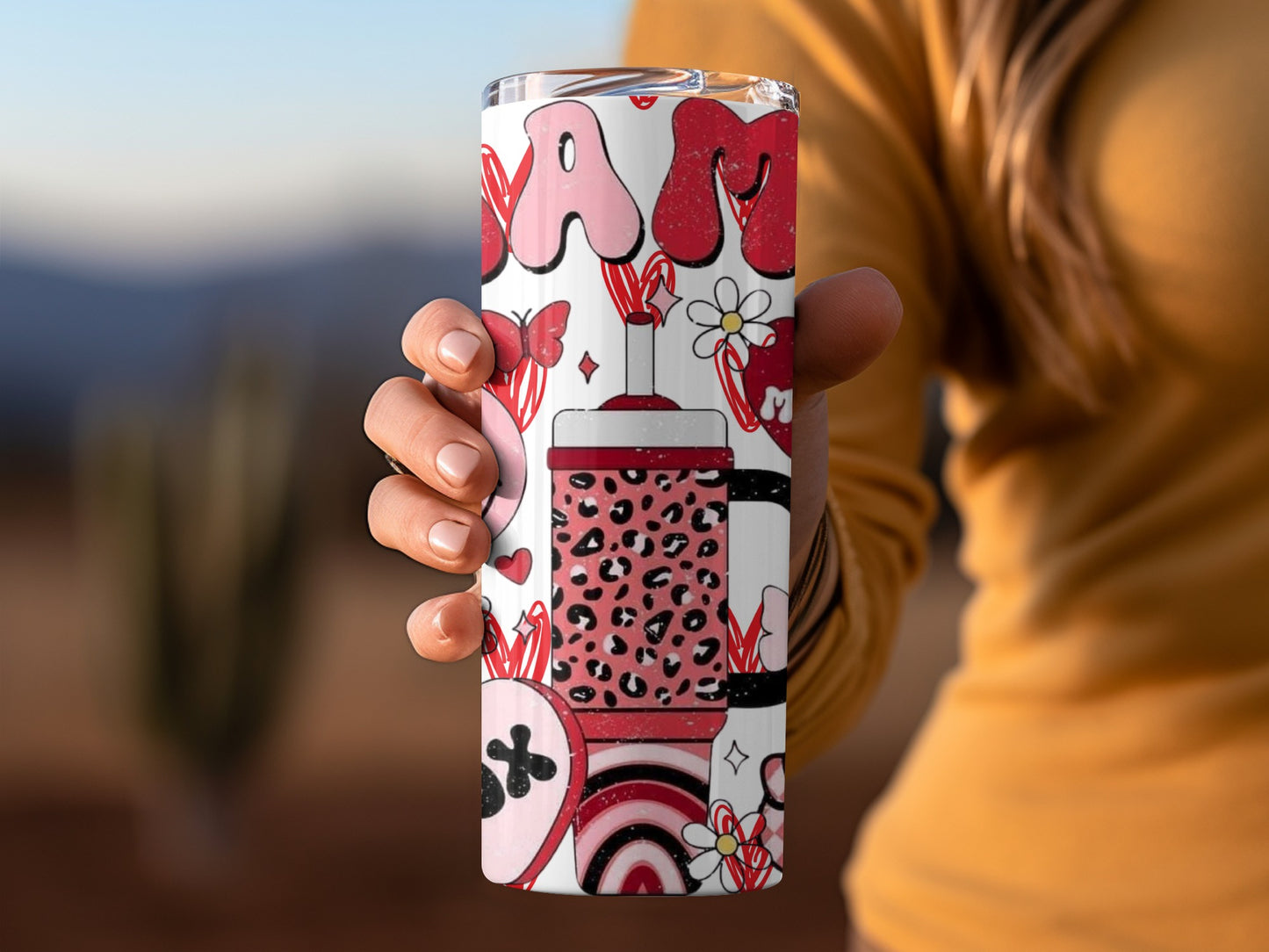 Colorful Love Design Stainless Steel Tumbler Product