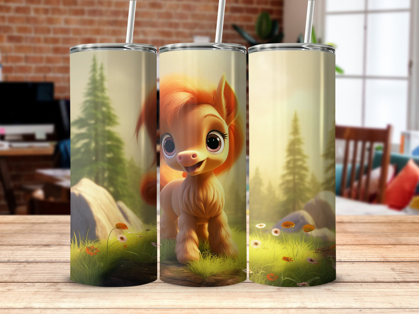 Cute Animated Pony Tumbler Cup for Kids and Adults