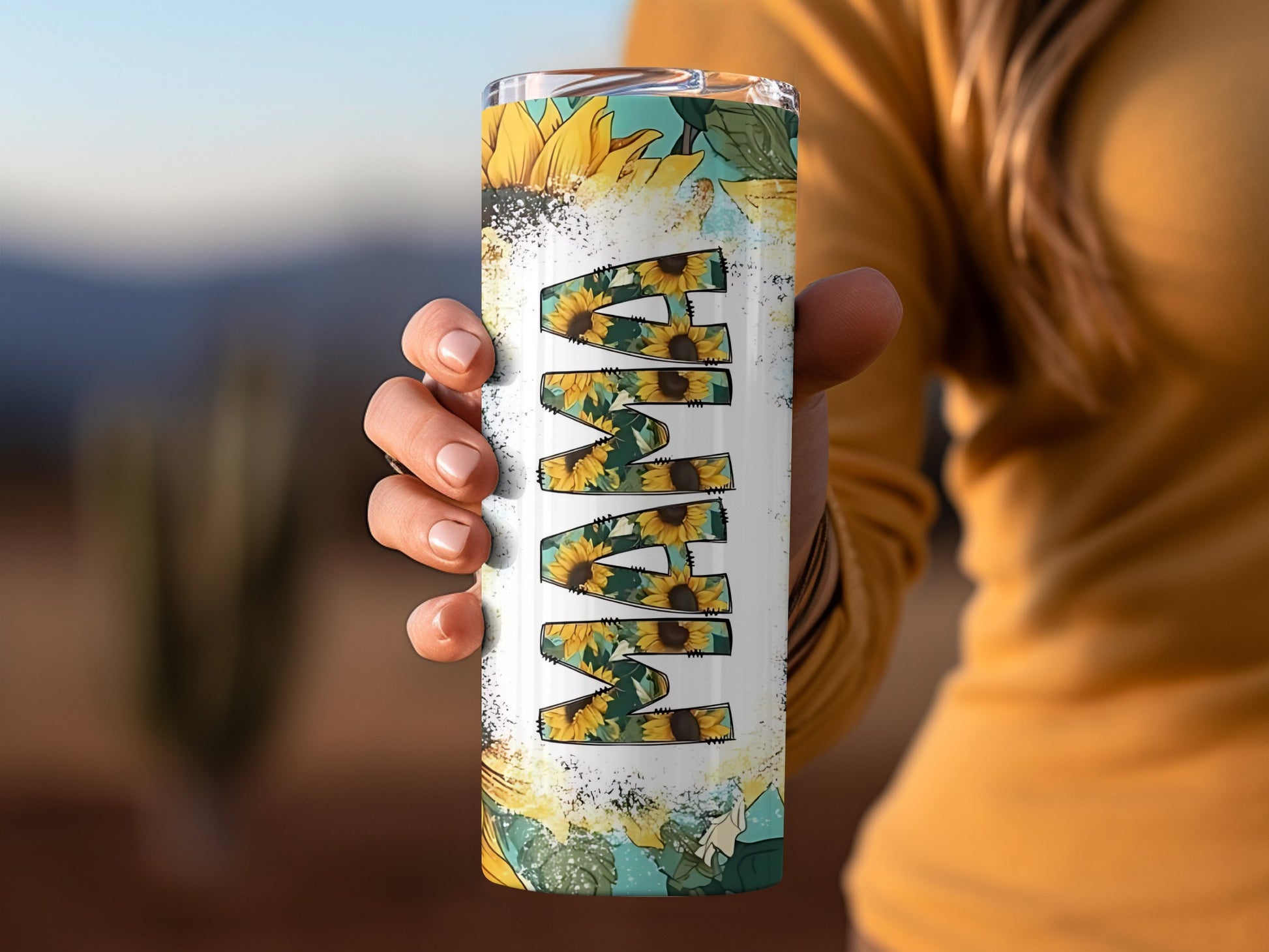 Vibrant Sunflower MAMA Insulated Tumbler Cup