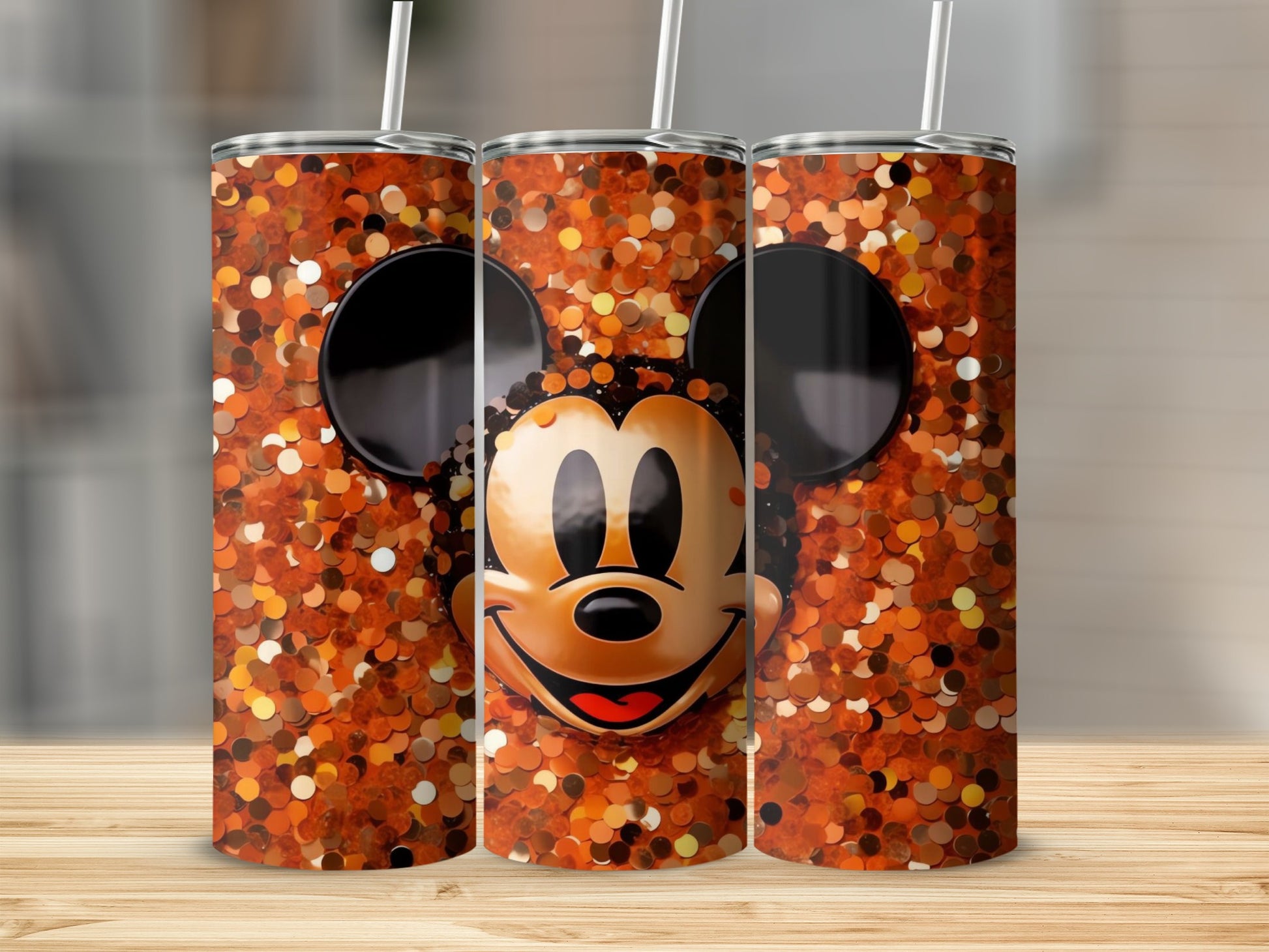 Mickey Mouse Orange Sparkle Tall Tumbler Cup