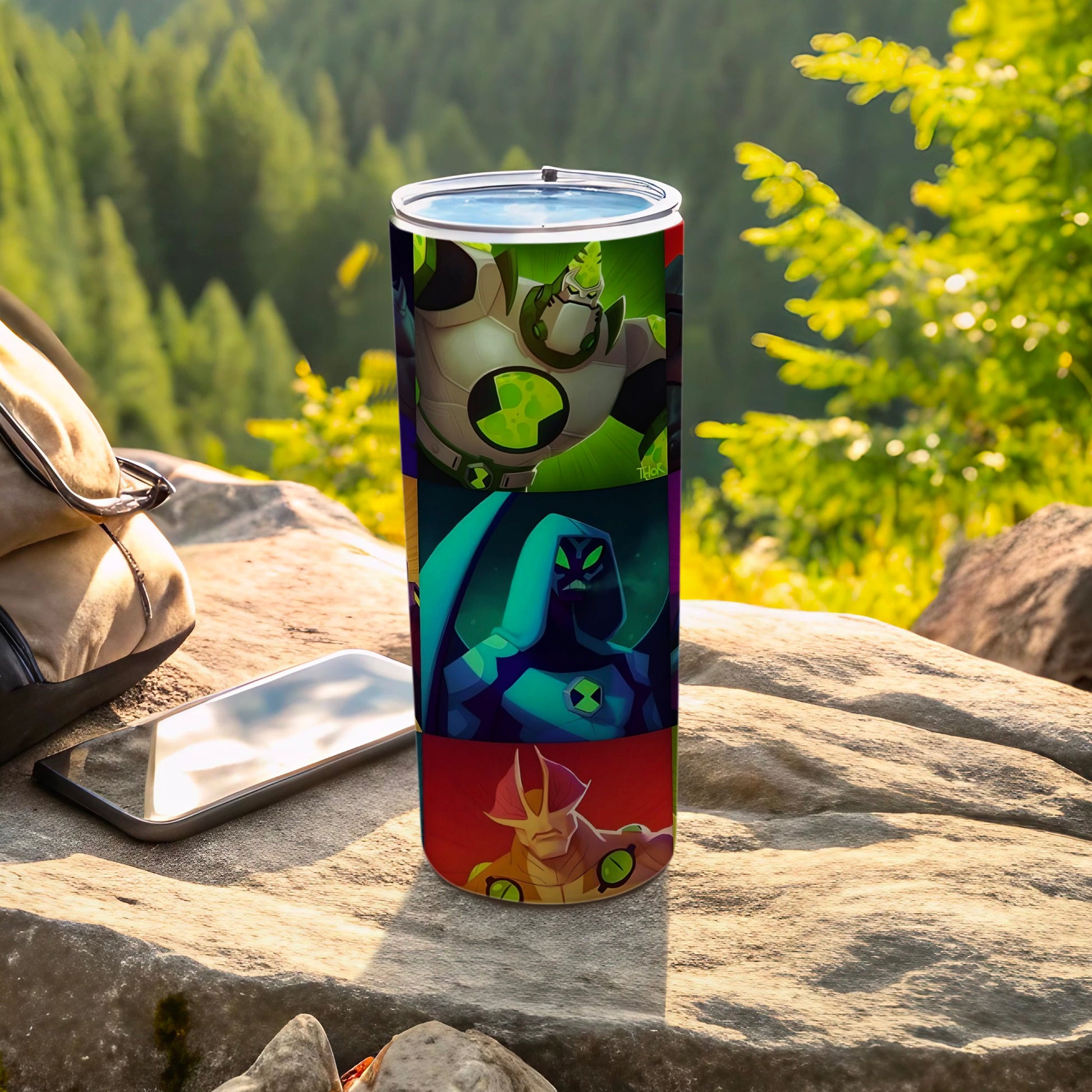 Colorful Animated Character Print Tumbler Drinkware