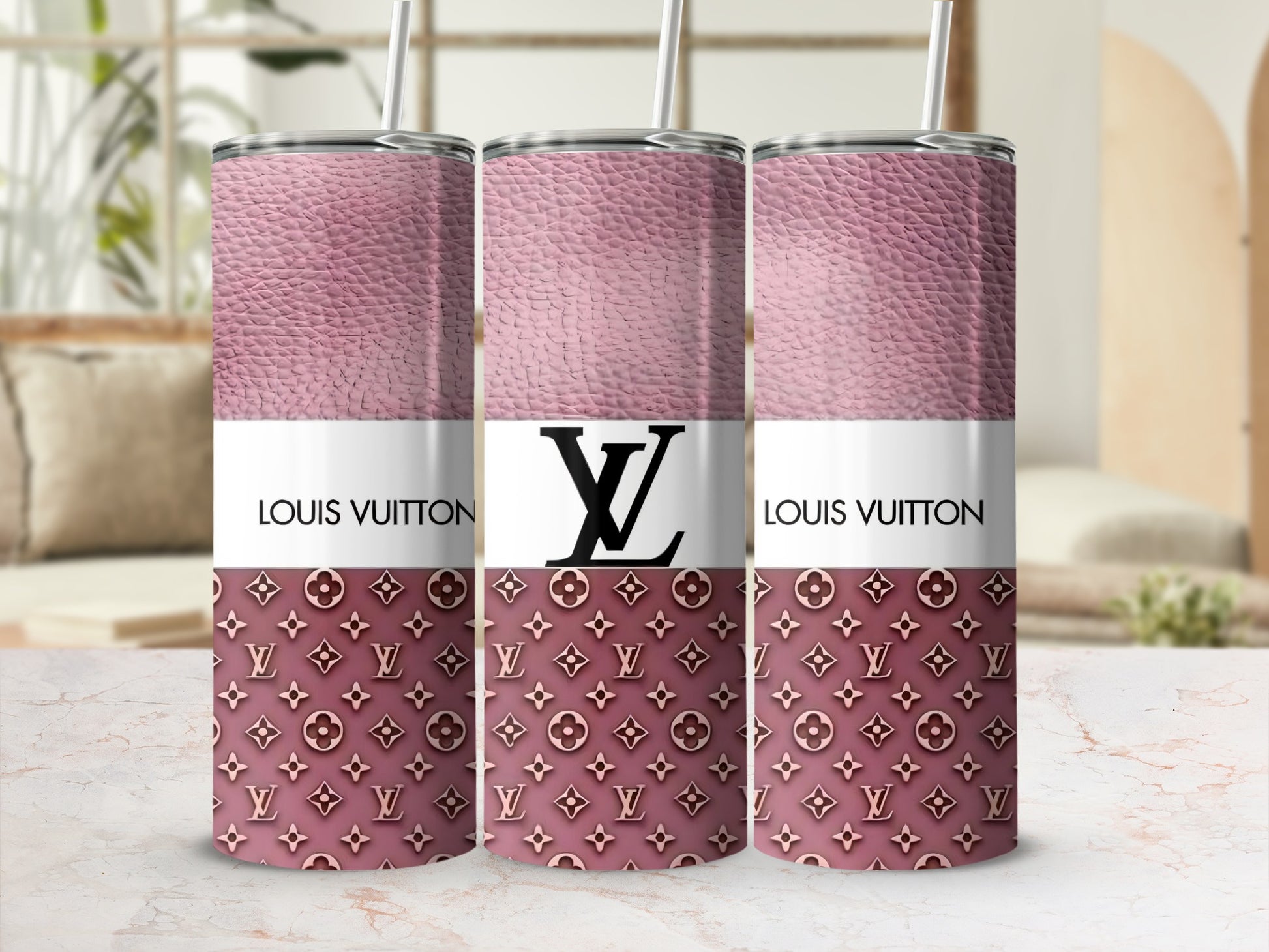 Louis Vuitton Monogram LV Pattern Tumbler Cup