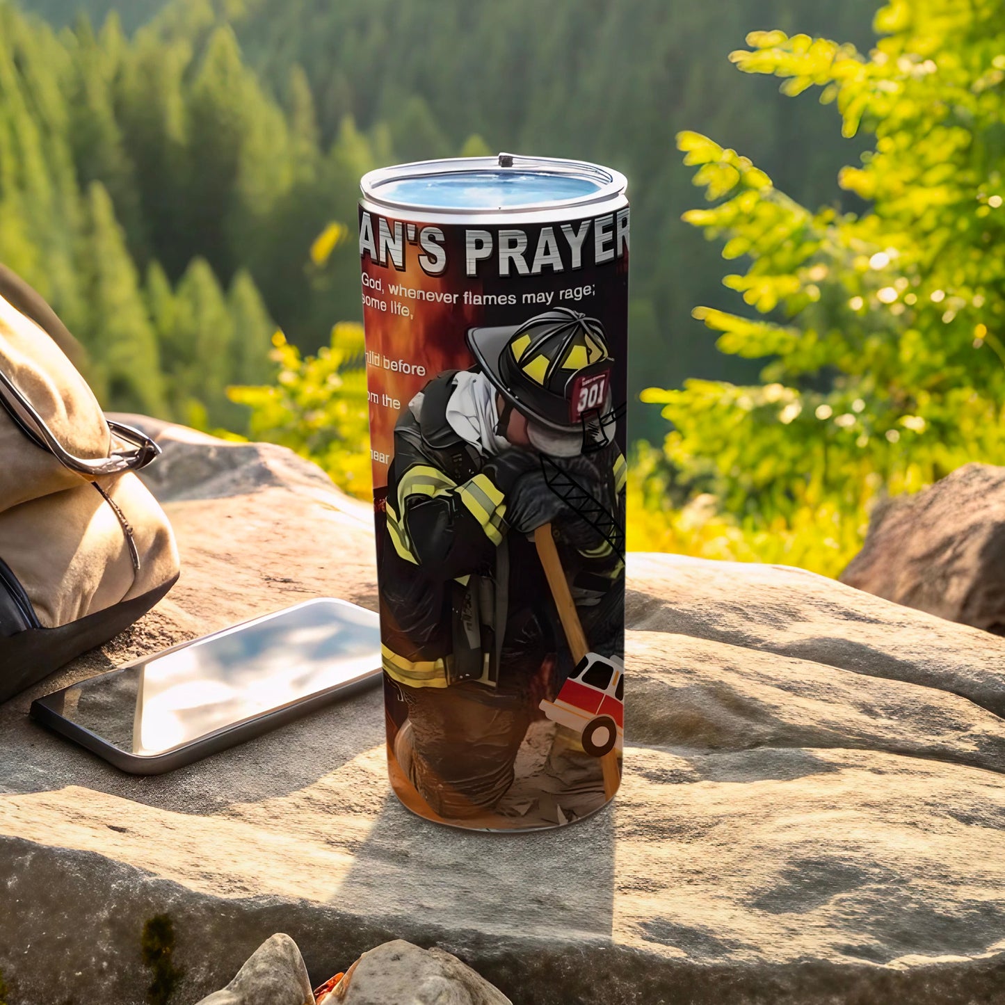 Firefighter's Prayer Inspirational Stainless Steel Tumbler