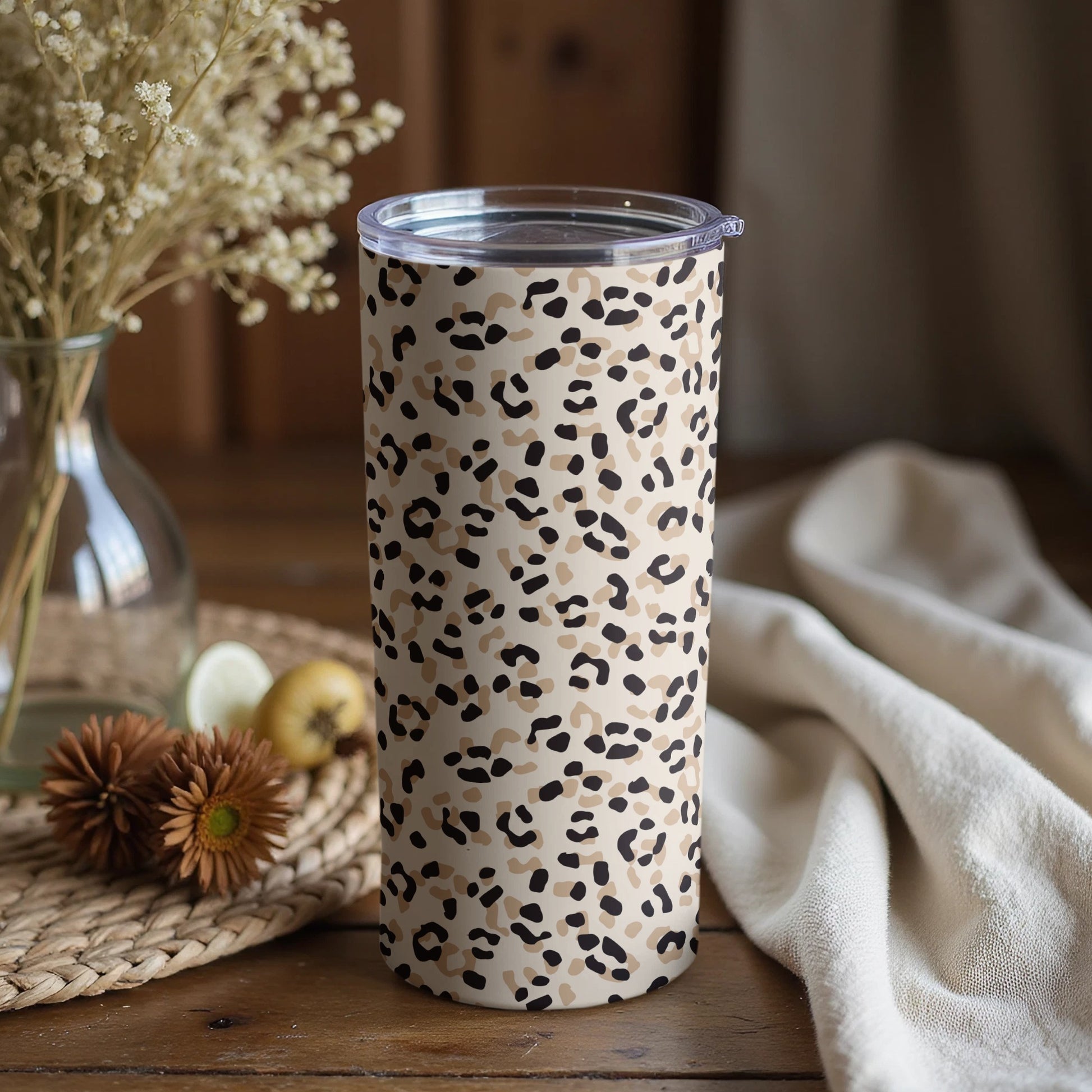 Leopard Print Insulated Tumbler Design Drinkware