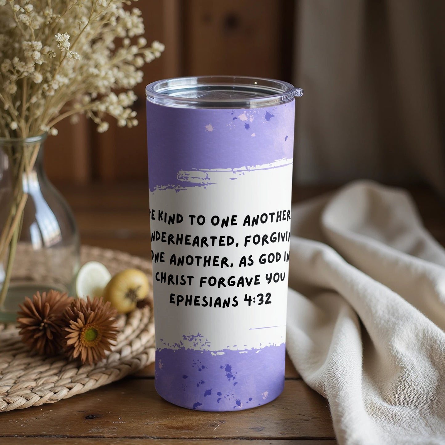 Inspirational Ephesians 4:32 Scripture Tumbler Cup