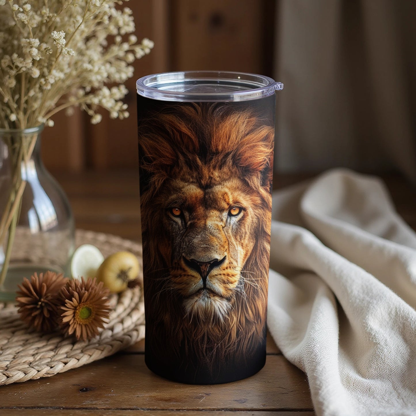 Majestic Lion Head Design Insulated Tumbler product type
Lion
Lion head
Lion face
Majestic lion
Fierce lion
Wild animal
Wildlife
Big cat
Safari animal
Tumbler
Insulated tumbler
Travel mug
Drinkware
Beverage container
Animal print
Nature inspired
King jungle
Unique design
Gift idea
Outdoors