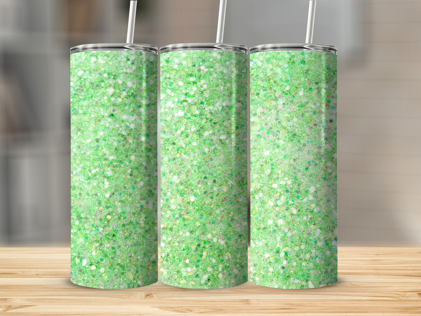Sparkling Green Glitter Tumbler Drinkware Product