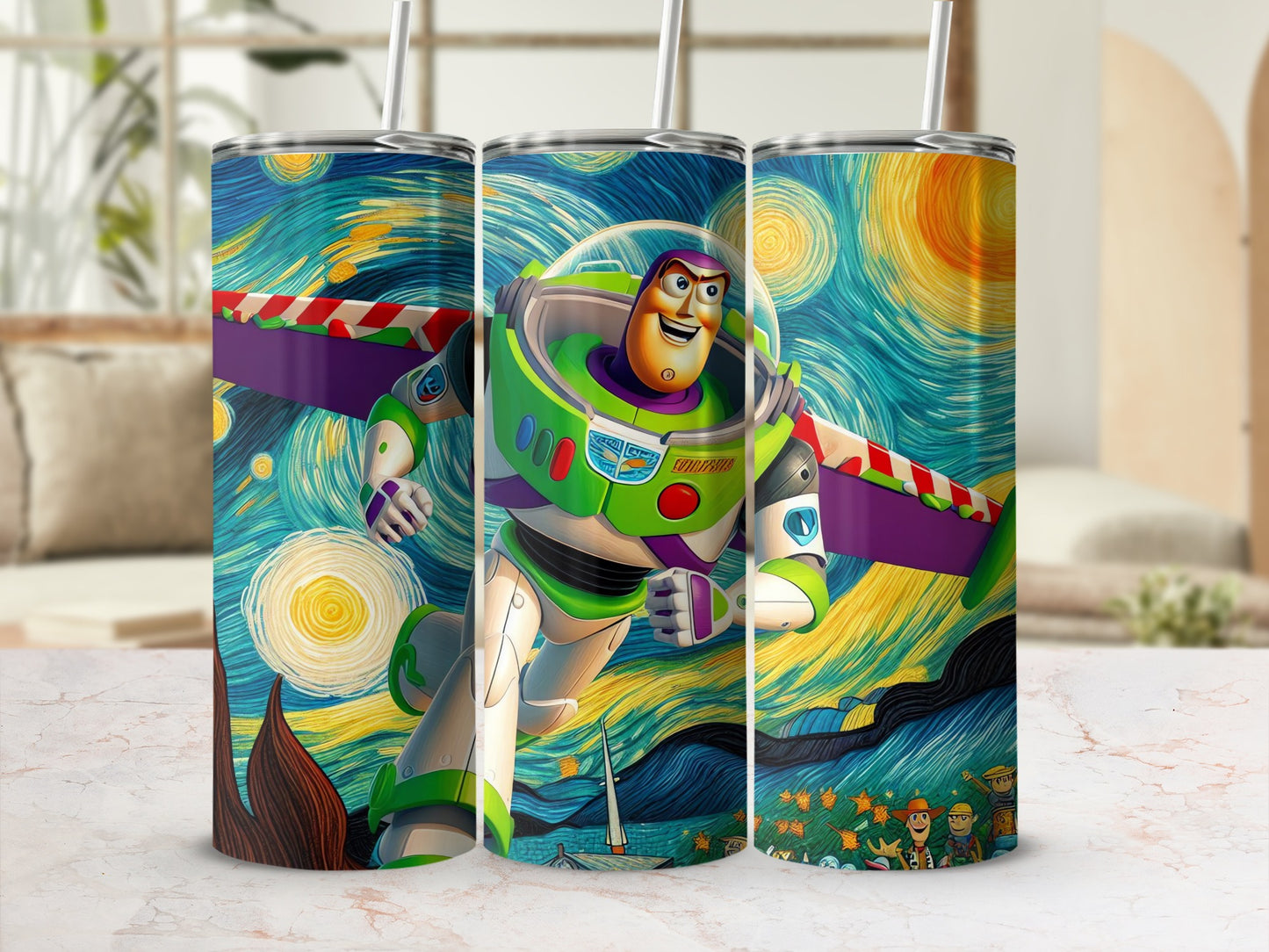 Buzz Lightyear Starry Night Inspired Tumbler Product