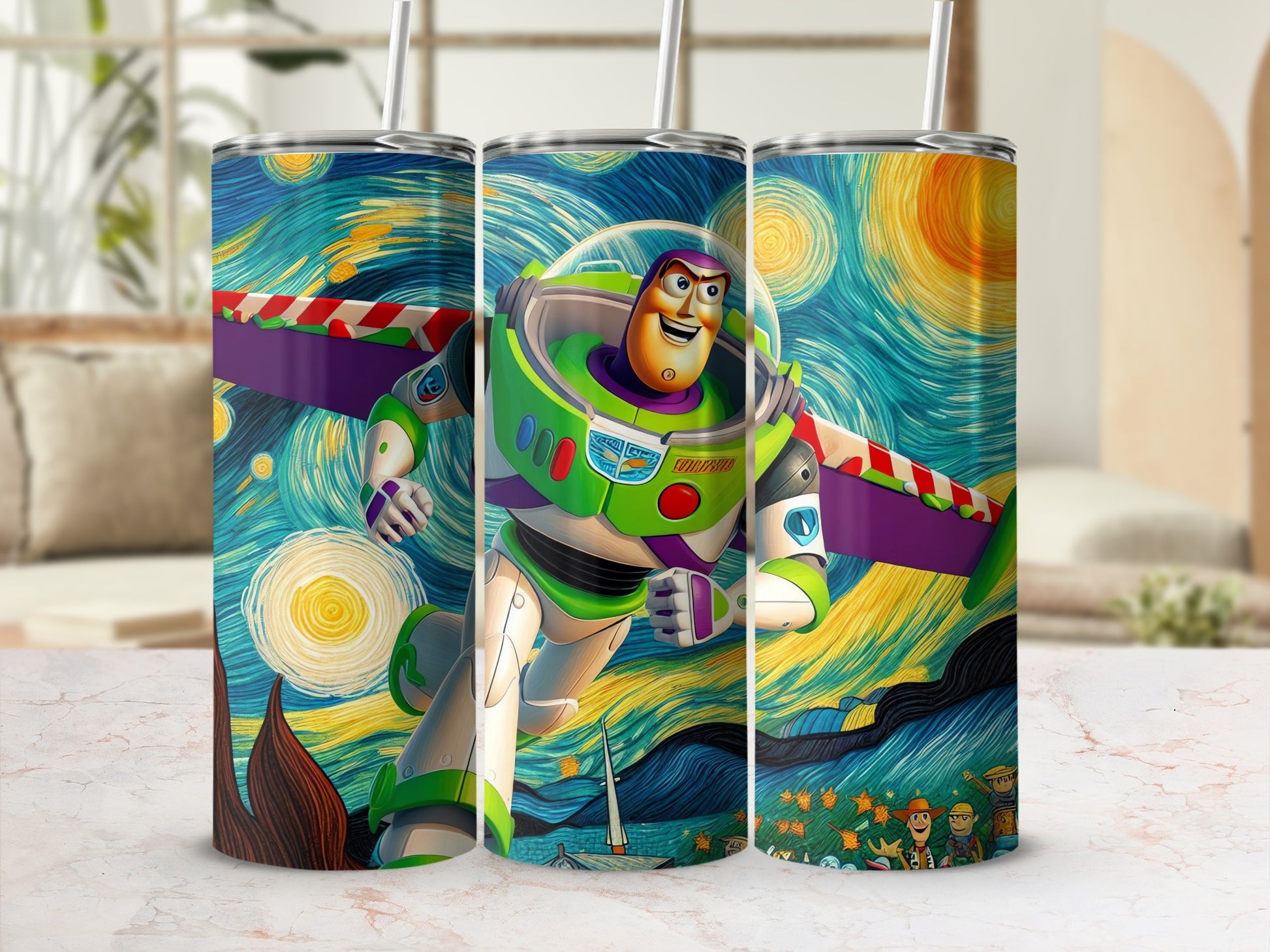 Buzz Lightyear Starry Night Inspired Tumbler Product