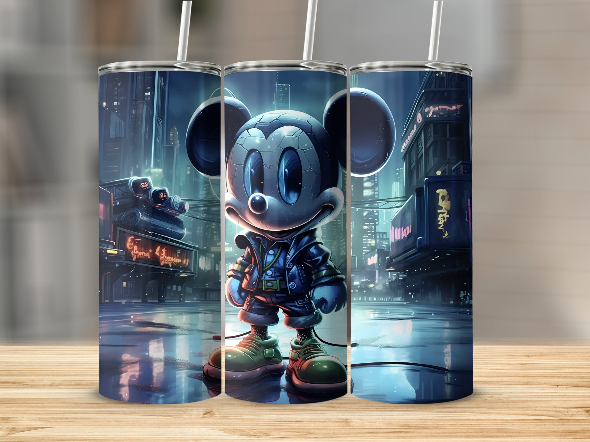 Cyberpunk Mickey Mouse Stainless Steel Tumbler