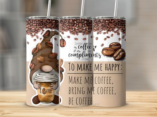 I'd Rather Take Coffee Than Compliments Travel Tumbler