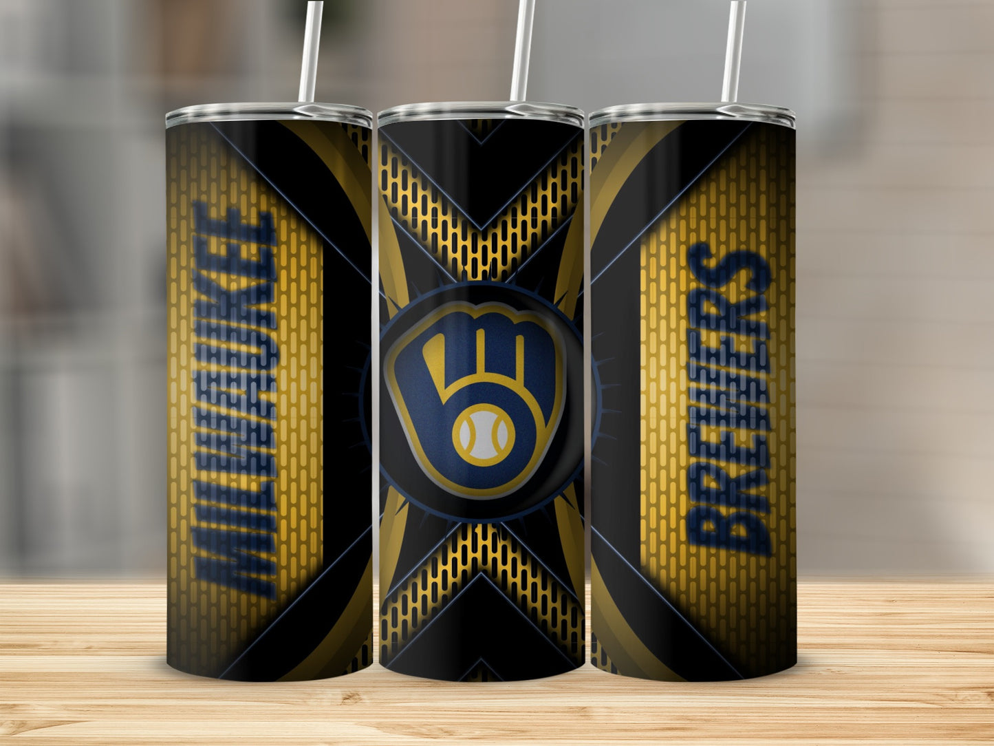 Brewers Emblem in Gold And Black for Milwaukee Fans Tumblers