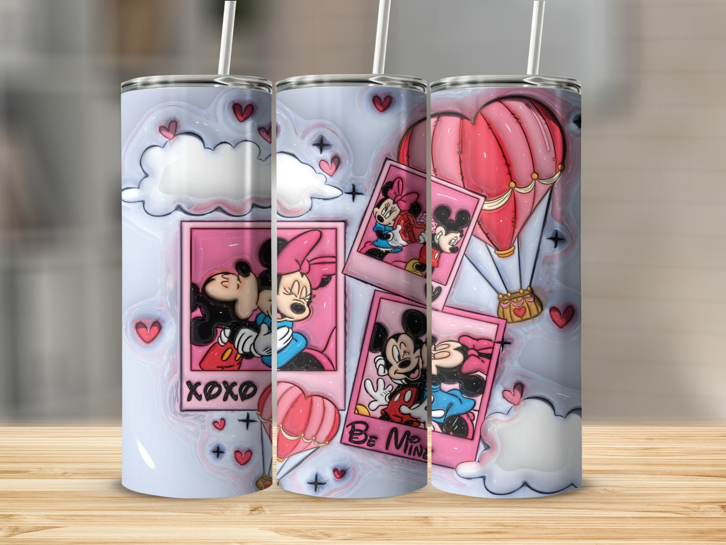 Romantic Cartoon Character Print Drinkware