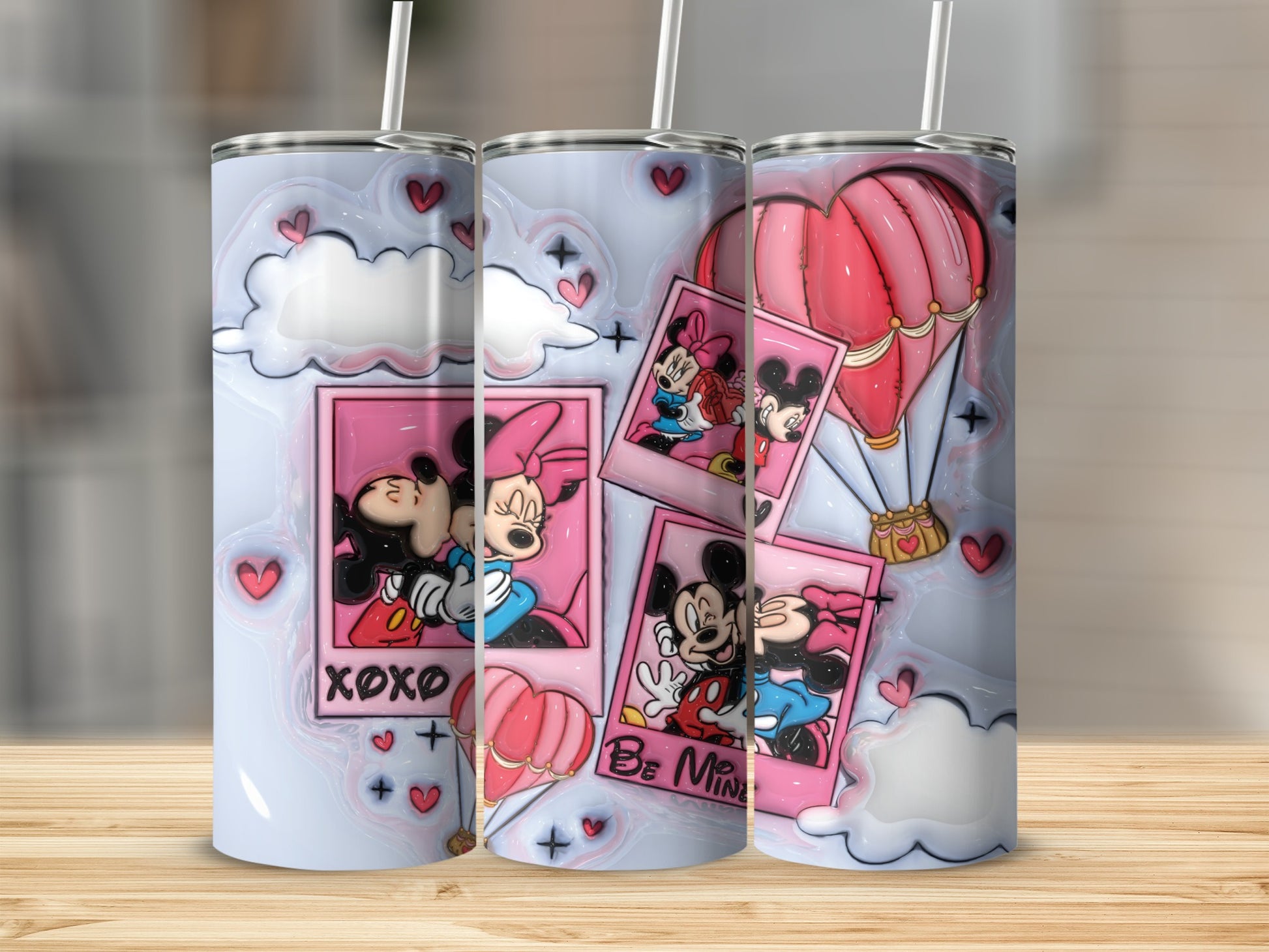 Romantic Cartoon Character Print Drinkware